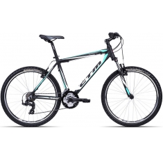 Велосипед СТМ Terrano 1.0 matt black pastel green. Магазин Muskulshop
