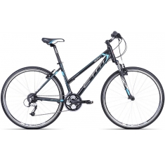 Велосипед СТМ Bora 1.0 matt black light blue. Магазин Muskulshop