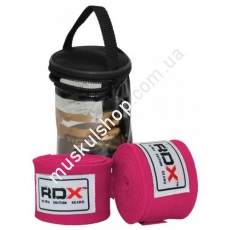 Бинты боксерские RDX Fibra Pink 4.5m. Магазин Muskulshop